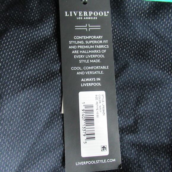 Liverpool Los Angeles Pants Women 10P Navy Kelsey Trouser Straight Knit Work NWT - Picture 9 of 11
